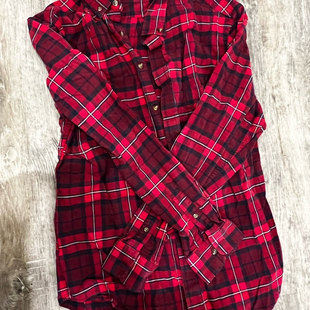 Old Navy Men’s Red Plaid Flannel